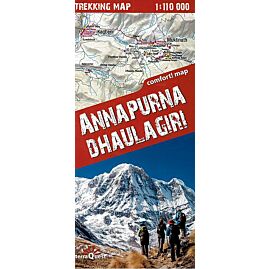 TREKKING MAP ANNAPURNA DHAULAGIRI 1.110.000