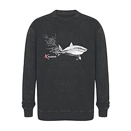 SWEAT SHIRT DELAVELE  REQUIN BLANC ET LE PLONGEUR