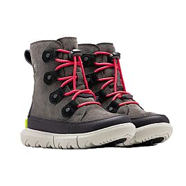 CHAUSSURE CHAUDE YOUTH SOREL EXPLORER LACE WP BLAC