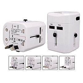 ADAPTATEUR  UNIVERSEL MONDE + 2 USB