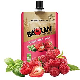 PUREE FRAMBOISE/FRAISE/BASILIC  BIO 90 G