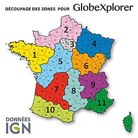 TOPO GLOBEXPLORER IGN 1/25000e FRANCE ZONE 7