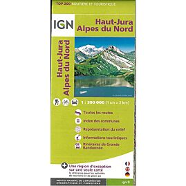 TOP 202 HAUT JURA A DU NORD  ECHELLE 1 200 000